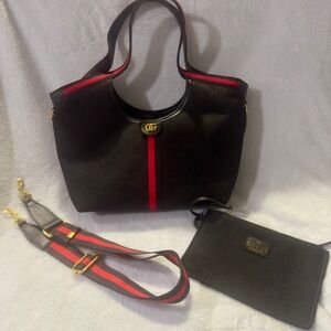 Beautiful stylish Black and Red Striped Shoulder Bag